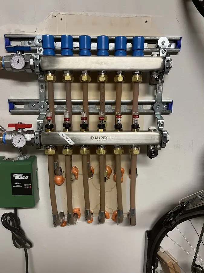 Plumber performing Gas Leak Detection at a residential property in Perry